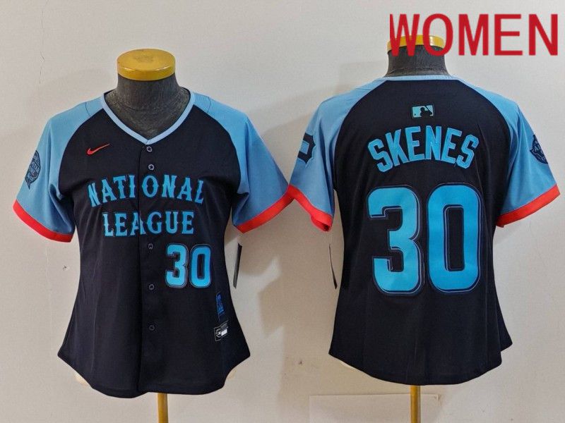 Women Pittsburgh Pirates 30 Skenes Blue All star 2024 Nike MLB Jersey style 4
